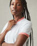 Women's Ringer Tee - White/ Pink Mauve